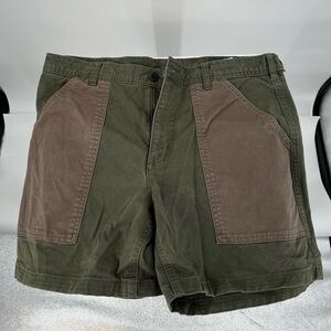 Patagonia Brown And Green Two Tone Adjustable Waist Shorts Size 34 And 5 Inseam